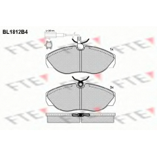 BL1812B4 FTE Комплект тормозных колодок, дисковый тормоз