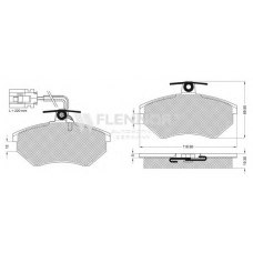FB210322 FLENNOR Комплект тормозных колодок, дисковый тормоз