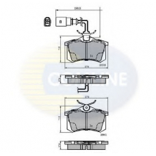 CBP1797 COMLINE Комплект тормозных колодок, дисковый тормоз