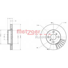 6110212 METZGER Тормозной диск
