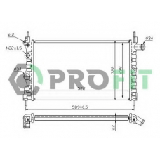 PR 5049A1 PROFIT Радиатор, охлаждение двигателя