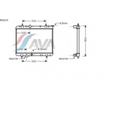 PEA2219 AVA Радиатор, охлаждение двигателя