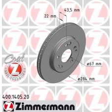 400.1405.20 ZIMMERMANN Тормозной диск