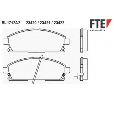 BL1712A2 FTE Комплект тормозных колодок, дисковый тормоз