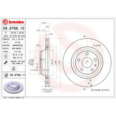 09.9768.11 BREMBO Тормозной диск