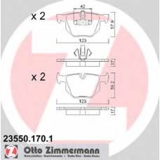 23550.170.1 ZIMMERMANN Комплект тормозных колодок, дисковый тормоз