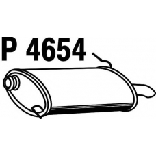 P4654 FENNO Глушитель выхлопных газов конечный