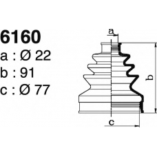 6160 DEPA Комплект пылника, приводной вал