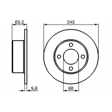 0 986 478 073 BOSCH Тормозной диск