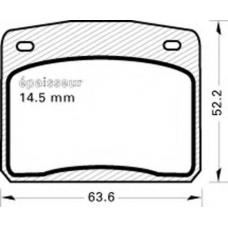 125 MGA Комплект тормозных колодок, дисковый тормоз