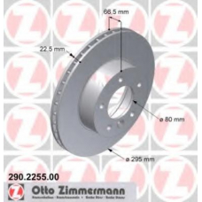 290.2255.00 ZIMMERMANN Тормозной диск