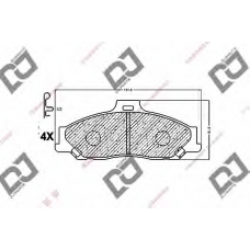 BP1235 DJ PARTS Комплект тормозных колодок, дисковый тормоз