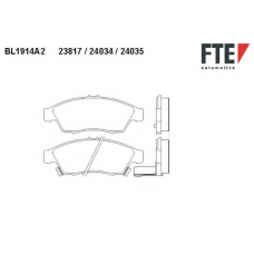 BL1914A2 FTE Комплект тормозных колодок, дисковый тормоз