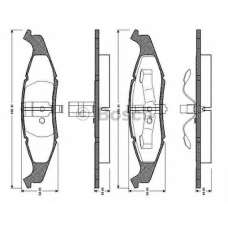 0 986 TB2 704 BOSCH Комплект тормозных колодок, дисковый тормоз