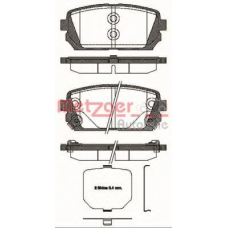 1303.02 METZGER Комплект тормозных колодок, дисковый тормоз