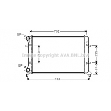 VWA2205 AVA Радиатор, охлаждение двигателя