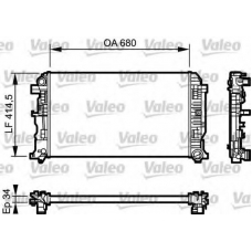 734930 VALEO Радиатор, охлаждение двигателя
