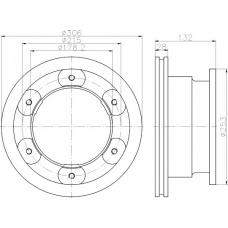 8DD 355 115-541 HELLA PAGID Тормозной диск