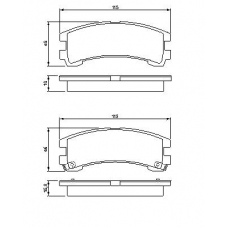 0 986 424 323 BOSCH Комплект тормозных колодок, дисковый тормоз