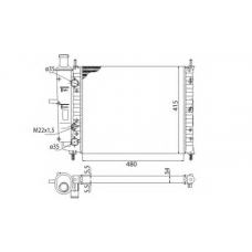 350213151003 MAGNETI MARELLI Радиатор, охлаждение двигателя