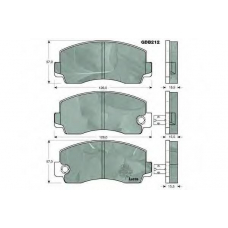 GDB212 TRW Комплект тормозных колодок, дисковый тормоз