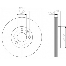 8DD 355 107-121 HELLA PAGID Тормозной диск