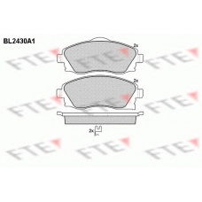 BL2430A1 FTE Комплект тормозных колодок, дисковый тормоз