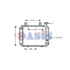 100050N AKS DASIS Радиатор, охлаждение двигателя