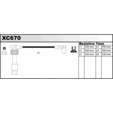 XC670 QUINTON HAZELL Комплект проводов зажигания