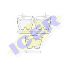 182113 ICER Комплект тормозных колодок, дисковый тормоз