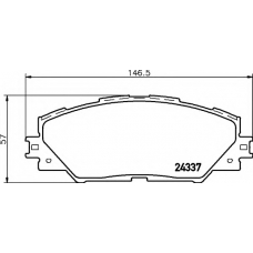 8DB 355 006-871 HELLA Комплект тормозных колодок, дисковый тормоз