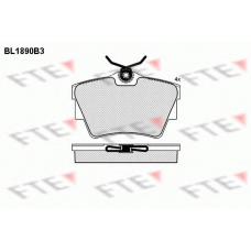 BL1890B3 FTE Комплект тормозных колодок, дисковый тормоз