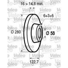 186535 VALEO Тормозной диск