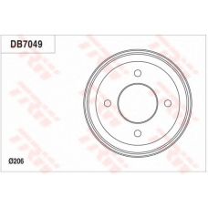 DB7049 TRW Тормозной барабан