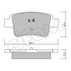 822-705-0 CIFAM Комплект тормозных колодок, дисковый тормоз