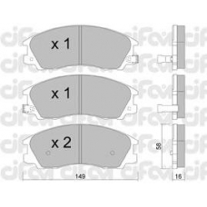 822-506-0 CIFAM Комплект тормозных колодок, дисковый тормоз