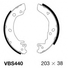 VBS440 MOTAQUIP Комплект тормозных колодок