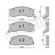 22-0281-0 METELLI Комплект тормозных колодок, дисковый тормоз