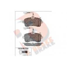 RB1656-700 R BRAKE Комплект тормозных колодок, дисковый тормоз