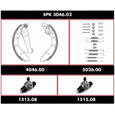SPK 3046.02 REMSA Комплект тормозов, барабанный тормозной механизм