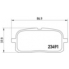 P 83 116 BREMBO Комплект тормозных колодок, дисковый тормоз