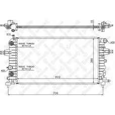 10-25174-SX STELLOX Радиатор, охлаждение двигателя