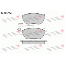 BL1857B4 FTE Комплект тормозных колодок, дисковый тормоз