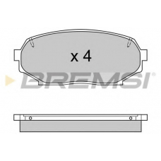 BP2571 BREMSI Комплект тормозных колодок, дисковый тормоз