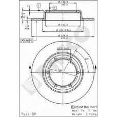 BS 7181 BRECO Тормозной диск