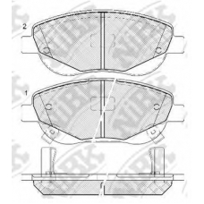 PN1843 NiBK Комплект тормозных колодок, дисковый тормоз