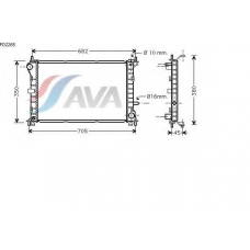 FD2265 AVA Радиатор, охлаждение двигателя