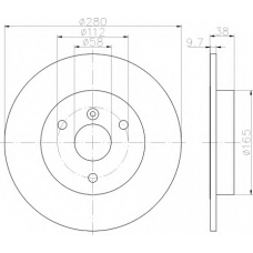 8DD 355 113-561 HELLA Тормозной диск