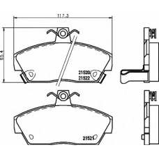 8DB 355 018-161 HELLA Комплект тормозных колодок, дисковый тормоз