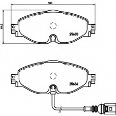 N-298 COBREQ Комплект тормозных колодок, дисковый тормоз